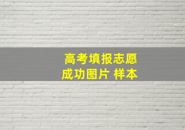 高考填报志愿成功图片 样本